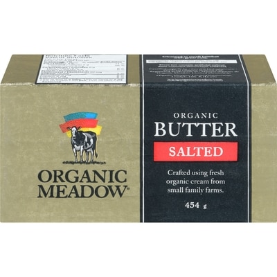 Organic Meadow Organic Butter, Salted      454 g, $2.64/100g