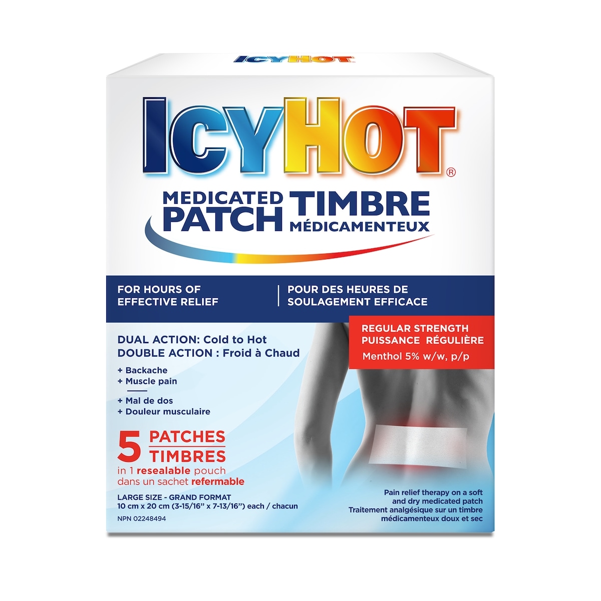 Icy Hot Medicated Pain Relief Patch, Menthol 5% 1 ea, $2.80/1ea