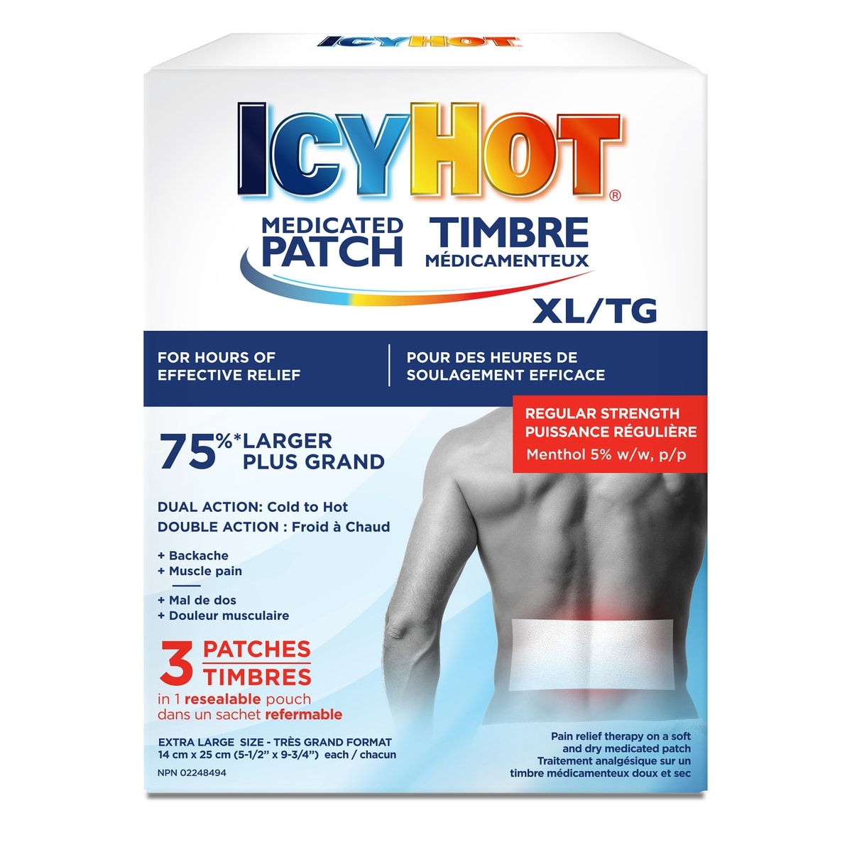 Icy Hot Medicated Pain Relief XL Patch, Menthol 5% 3 ea, $4.66/1ea