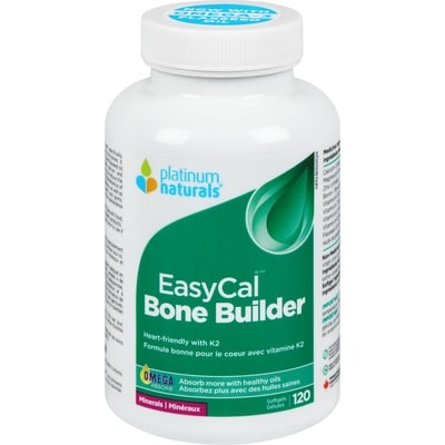 Platinum Naturals Supplément de calcium EasyCal Bone Builder 120 ea, 0,26 $/1ch