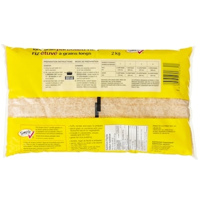 Riz étuvé à grains longs
