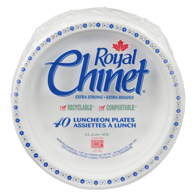 Royal Chinet Assiette à lunch Royal Chinet 40 ea, 0,20 $/1ch