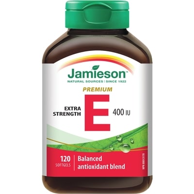 Jamieson Balanced Vitamin E Complex 400 IU Softgels with Mixed Tocopherols 120 ea, $0.20/1ea
