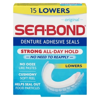 Sea Bond Denture Seals Lower 15 ea, $0.57/1ea