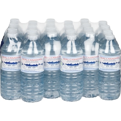 Real Canadian Natural Spring Water, 24-Pack 24x500.0 ml, $0.03/100ml