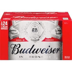 Budweiser Bière Budweiser, bouteille (Pièce d’identité requise au moment du ramassage) 24x341.0 ml, 0,49 $/100ml