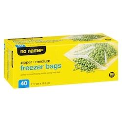 No Name Medium Zipper Freezer Bags - 40 ea | Real Canadian Superstore