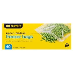 No Name Medium Zipper Freezer Bags - 40 ea | Valumart