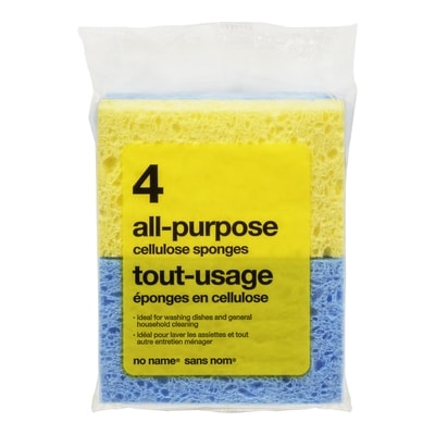 No Name Antibacterial Cellulose Sponges 4 ea, $0.75/1ea