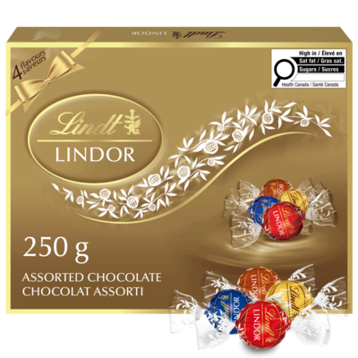 Lindt Truffes LINDOR Prestige assorties au chocolat – Boîte-cadeau 250 g, 9,20 $/100g
