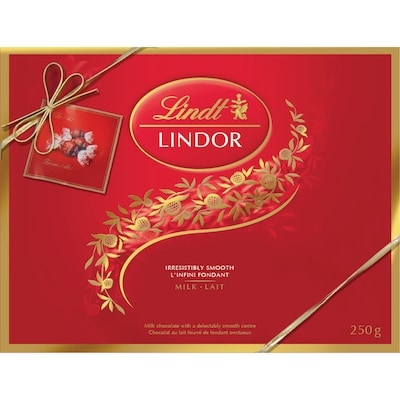 Lindt Truffes LINDOR Prestige au chocolat au lait – Boîte-cadeau 250 g, 9,20 $/100g