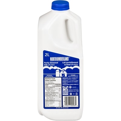 Northumberland Lait 2% 2 l, 0,26 $/100ml