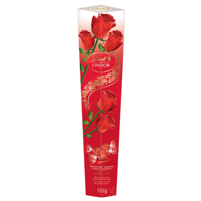 Lindt LINDOR Long-Stem Rose Milk Chocolate Truffles Box 120 g, $10.00/100g