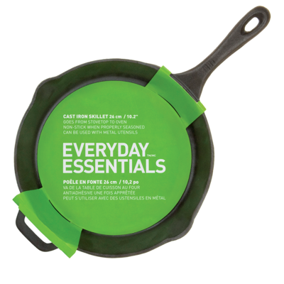 Everyday Essentials 10 Inch Pre-Seasoned Cast Iron Skillet 1 ea, $14.99/1ea