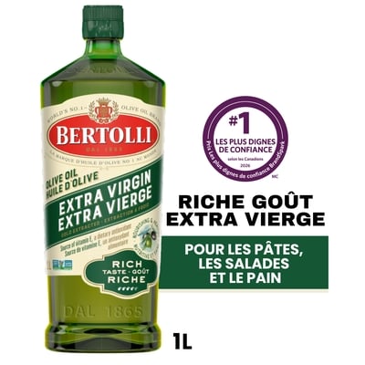 Bertolli Huile d’olive extra vierge au goût riche 1 l, 1,70 $/100ml
