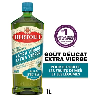 Bertolli Huile d’olive extra vierge au goût délicat 1 l, 1,30 $/100ml
