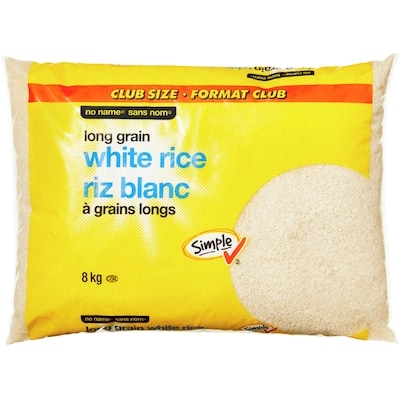 No Name Long Grain White Rice Club Size 8 kg, $0.22/100g