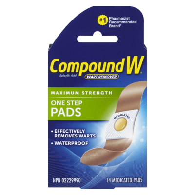 Compound W Salicylic Acid Wart Remover Medicated Pads 14 ea, $1.14/1ea