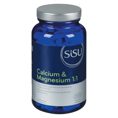 Sisu Calcium, magnésium et vitamine D 200 ea, 0,11 $/1ch