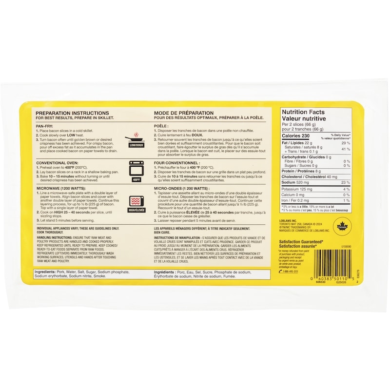 Mild Sugar Cured Bacon