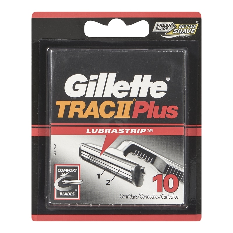 TRAC II Plus Razor Blade Refill Cartridges - 10 Count
