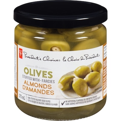 President's Choice Olives Stuffed With Almonds 375 ml, $2.26/100ml