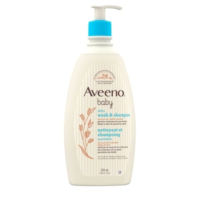 Nettoyant et shampoing quotidien pour bébés, avoine naturelle, léger parfum