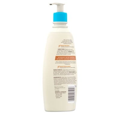 Nettoyant et shampoing quotidien pour bébés, avoine naturelle, léger parfum