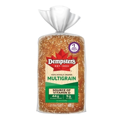 Dempster’s Pain multigrains à 100 % de grains entiers 600 g, 0,83 $/100g