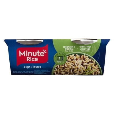 Riz à grains longs et riz sauvage aux fines herbes prêt à servir