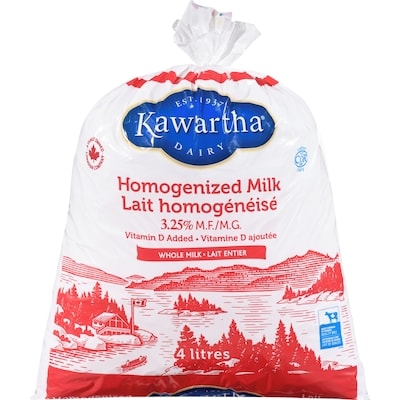 Kawartha Homogenized Milk 4 l, $0.19/100ml