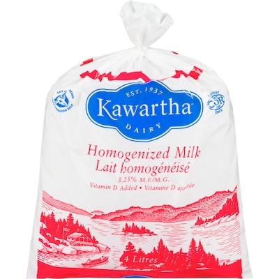 Kawartha Lait homogénéisé 4 l, 0,19 $/100ml