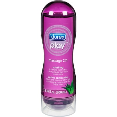 Durex Play, 2-In-1 Massage Gel And Intimate Lubricant, Aloe Vera 200 ml, $8.00/100ml