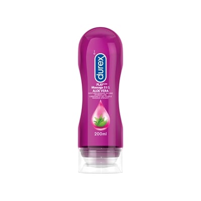 Durex Gel de massage et lubrifiant personnel 2-en-1 à l’aloe vera 200 ml, 7,75 $/100ml