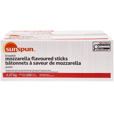 Sunspun Bâtonnets à saveur de mozzarella panés 2.27 kg, 1,63 $/100g