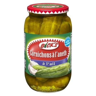 Bick’s Cornichons à  l'aneth et à  l'ail 1 l, 0,55 $/100ml