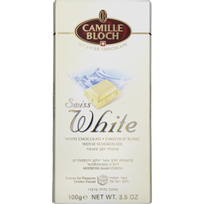 Camille Bloch Swiss White Chocolate 100 g, $4.99/100g