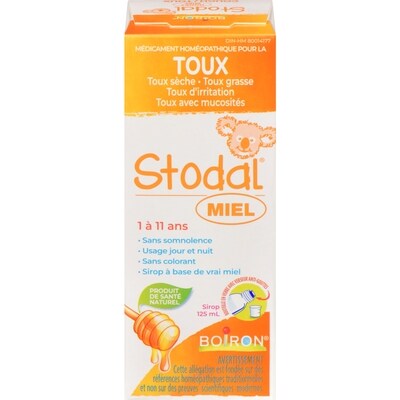 Boiron Stodal miel pour la toux sèche ou grasse  125 ml, 10,39 $/100ml