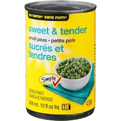 Sans Nom Petits pois sucrés et tendres 284 ml, 0,63 $/100ml