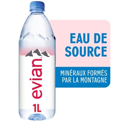 Evian Eau 1 l, 0,38 $/100ml