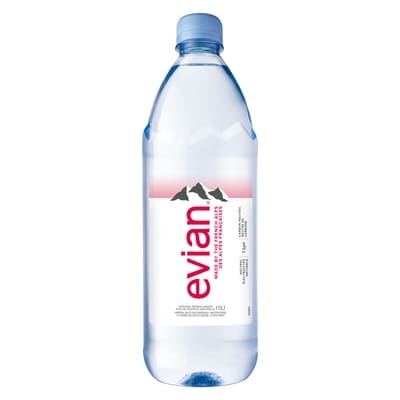 Evian 1L bouteille 1 l, 0,35 $/100ml