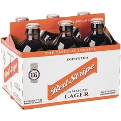 Red Stripe Lager Red Stripe (Pièce d’identité requise au moment du ramassage) 6x330.0 ml, 0,66 $/100ml