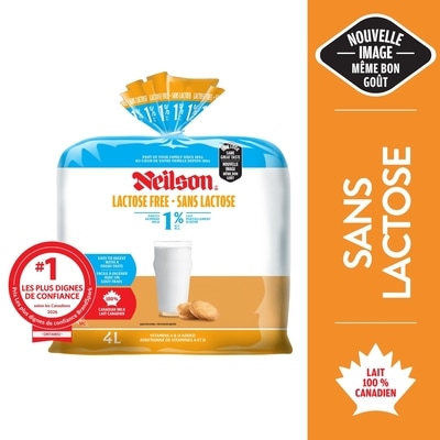 Neilson Lait 1 % sans lactose 4 l, 0,28 $/100ml