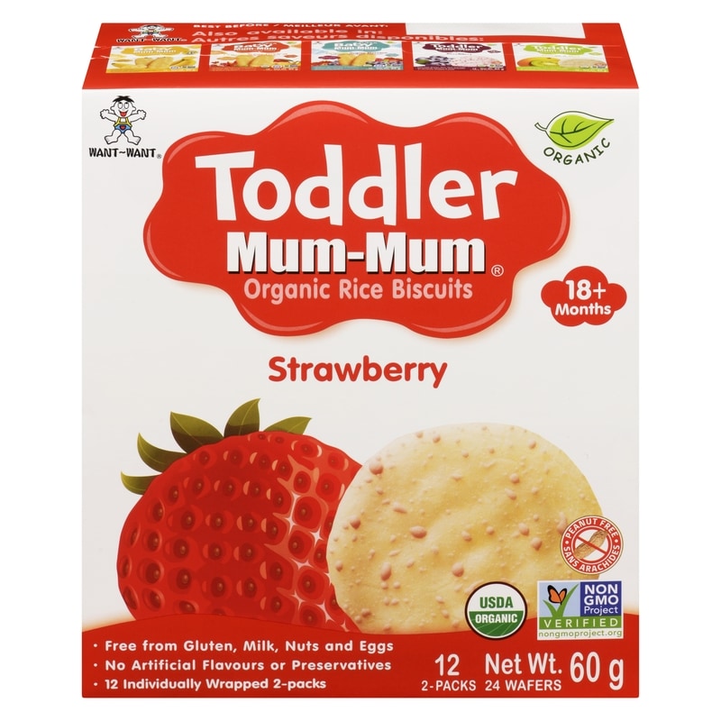 Organic Kids Mum Mum Toddler, Strawberry