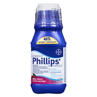 Phillips Milk of Magnesia Liquid 350 ml, $2.85/100ml