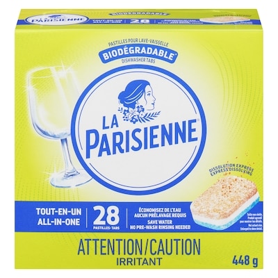 La Parisienne Biodégradable All in 1 28 Automatic Dishwasher Tabs 28 ea, $0.29/1ea