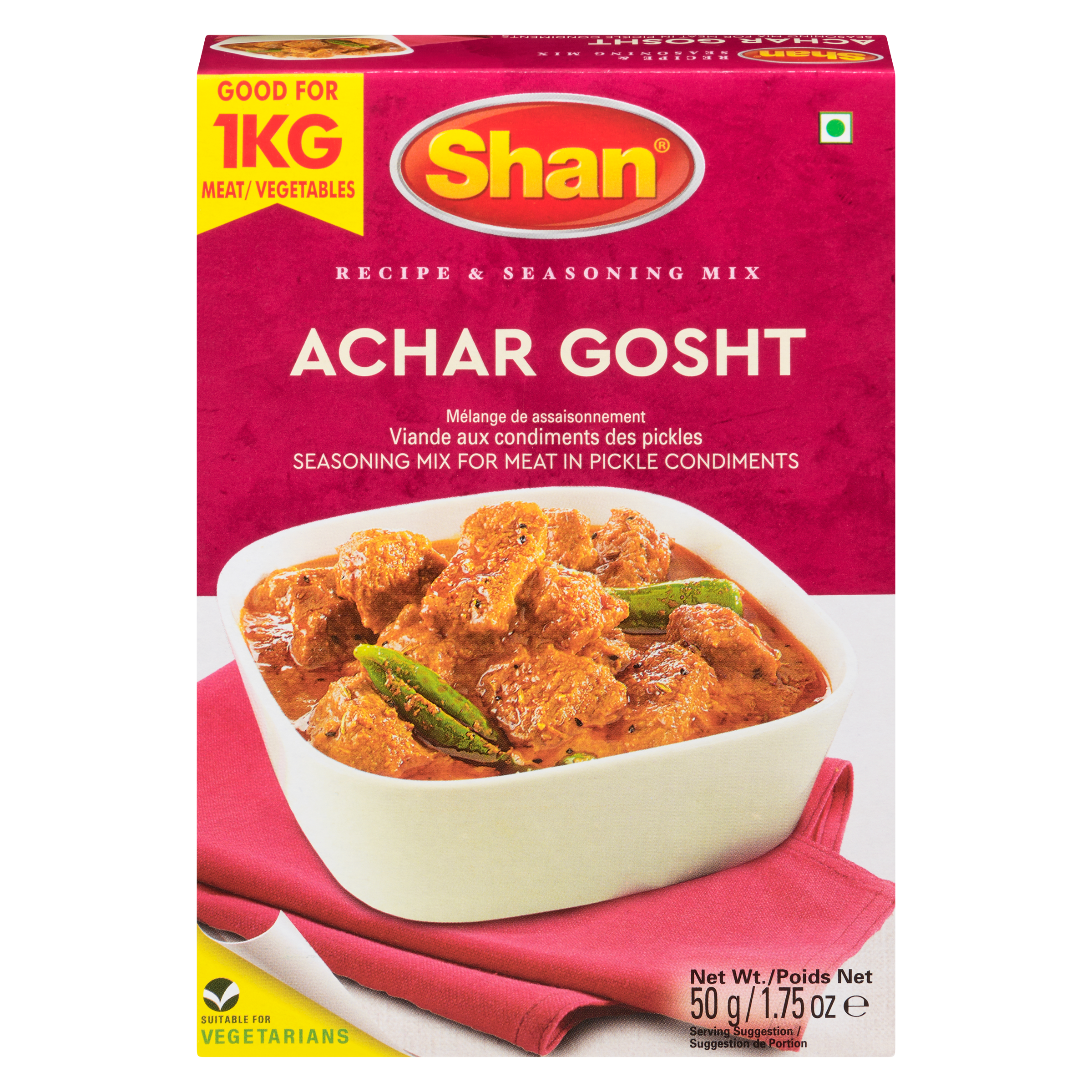Shan Mélange Achar Gosht Masala 50 g, 3,98 $/100g