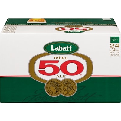 Labatt 50 Beer (ID required at pick-up) 24x341.0 ml, $0.49/100ml