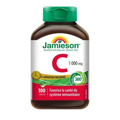 Jamieson Caplets de vitamine C 1 000 mg à libération prolongée 100 ea, 0,22 $/1ch