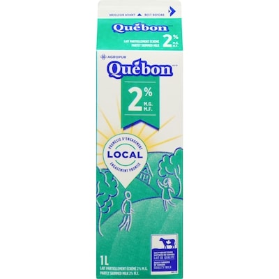 QUÉBON 2% milk (1L) 1 l, 0,23 $/100ml
